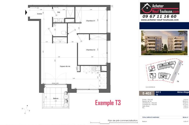 Appartements neufs à Toulouse Saint Michel - Programmes immobiliers neufs EM Carré d'art