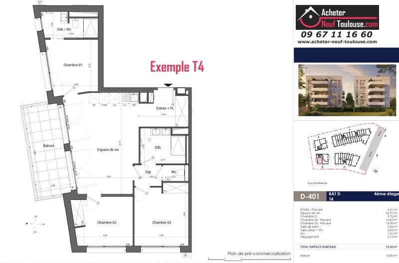 Appartements neufs à Toulouse Saint Michel - Programmes immobiliers neufs EM Carré d'art