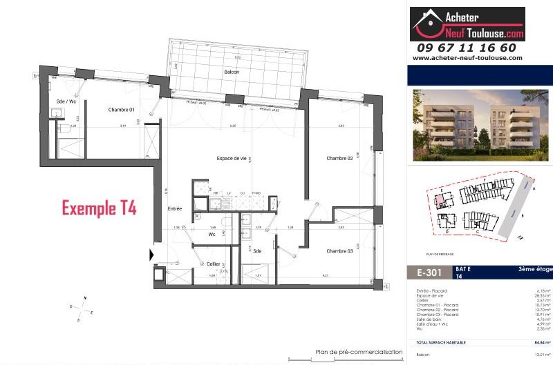 Appartements neufs à Toulouse Saint Michel - Programmes immobiliers neufs EM Carré d'art