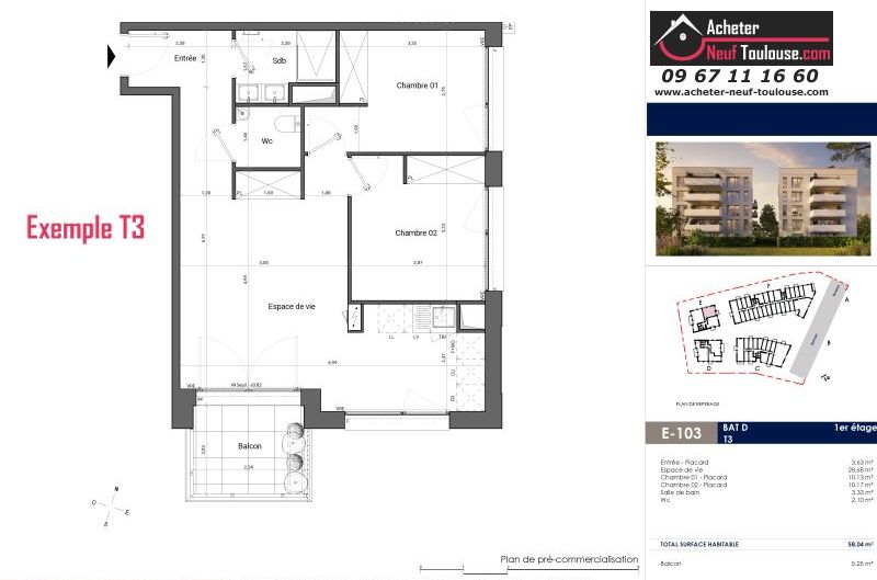 Appartements neufs à Toulouse Saint Michel - Programmes immobiliers neufs EM Carré d'art