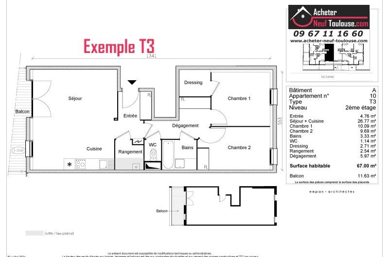 Appartements neufs à Toulouse Borderouge - Programmes immobiliers neufs Greencity LE TWENTY