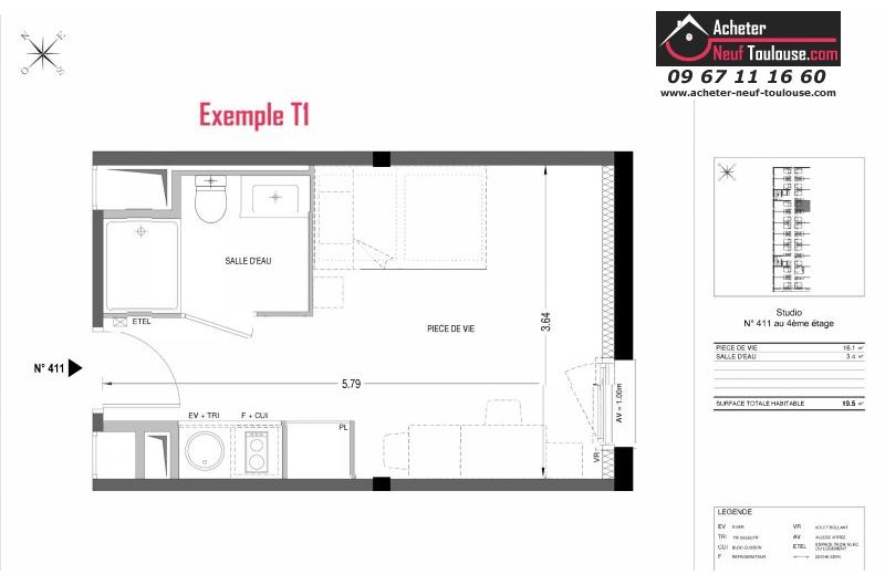 Résidence etudiante LMNP à Balma - Programmes immobiliers neufs Cogedim Quai 64