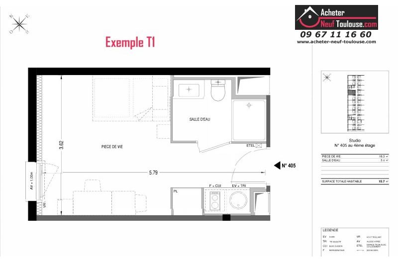 Résidence etudiante LMNP à Balma - Programmes immobiliers neufs Cogedim Quai 64